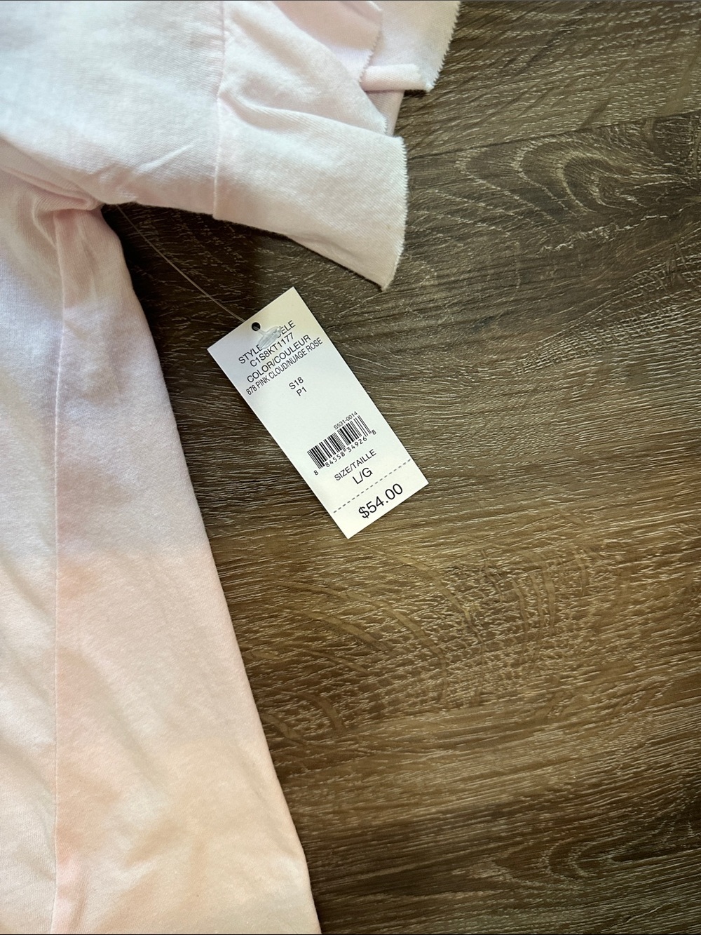 Daily Ritual Pale Pink Short Sleeve Ruffle-Hem Tee - Picture 3 of 4